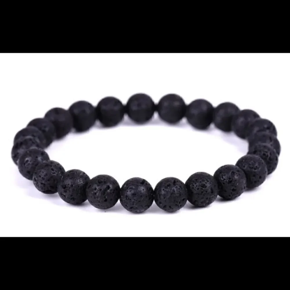 Set of (3) Lava Rock Essential Oil Diffuser Bracelets